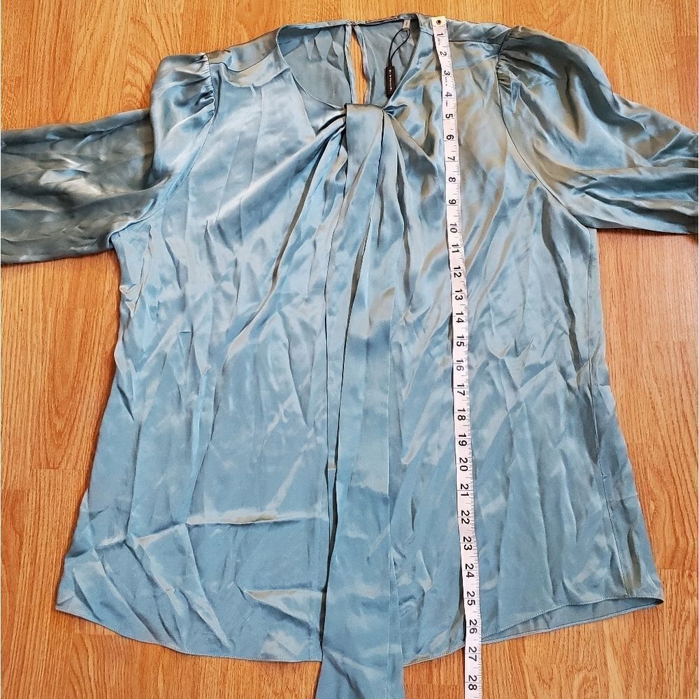 Elie Tahari Bali Silk Tie-Front Blouse - NEW - Picture 15 of 15